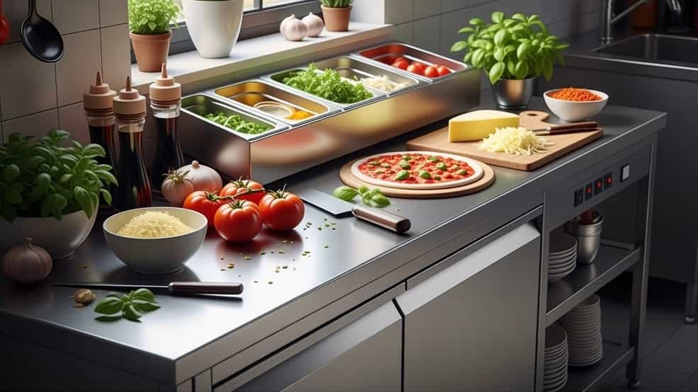 فروش ویژه میز استیل آماده سازی پیتزا